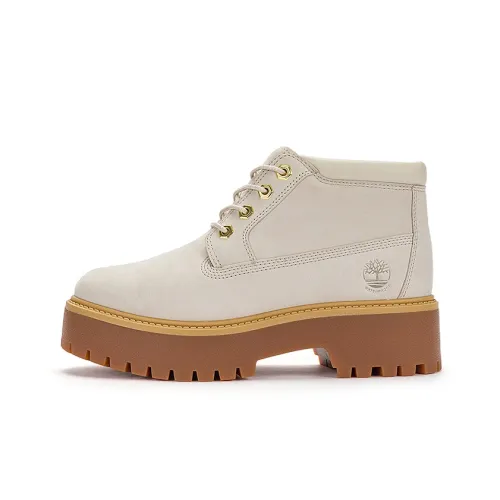 Timberland Водонепроницаемый Увеличение Высоты Ботинки на Молнии для Внешнего Использования Женские Белые