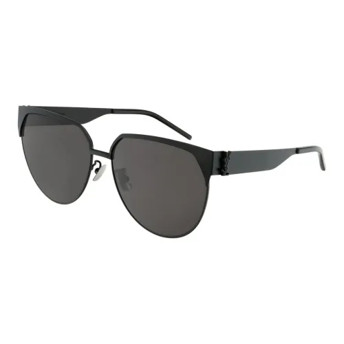 SAINT LAURENT Ацетат Круглые Солнцезащитные очки Женские Черные