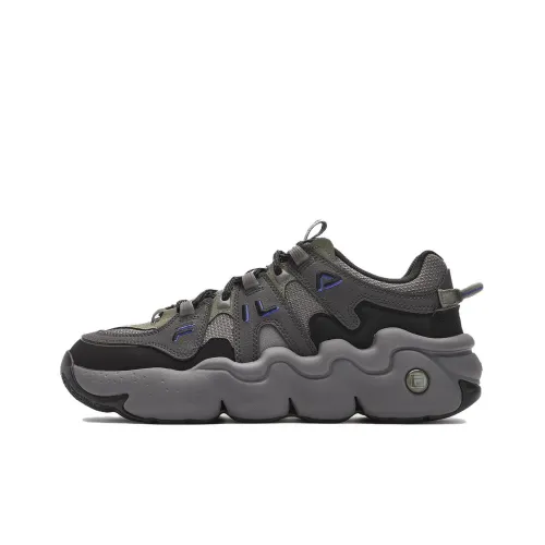 FILA Panini Винтажные баскетбольные кроссовки High Top Черный Серый Цвет Мужской