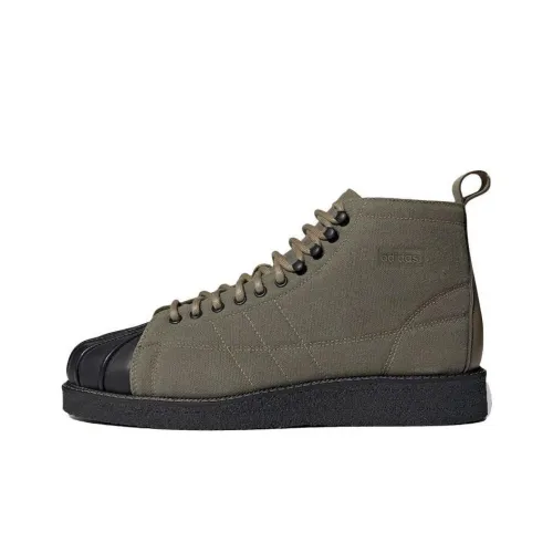 Adidas Originals Superstar Boot MID Топ Скейтборд Кроссовки Мужские Армейский зеленый