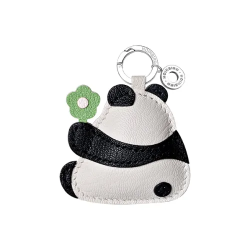 After the bird Lambskin Брелоки Унисекс Черный Белый