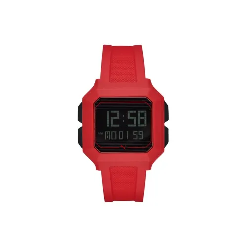 PUMA Кварцевые часы пластиковый ремешок 45 мм черный циферблат унисекс