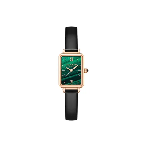 Lola Rose Women's Watch Кварцевый механизм Кожаный ремешок Зеленый циферблат Ivy Подарочная коробка
