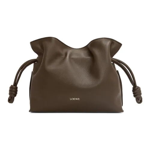 LOEWE Flamenco Nappa Коровья кожа Клатч Мини Женские Шоколад