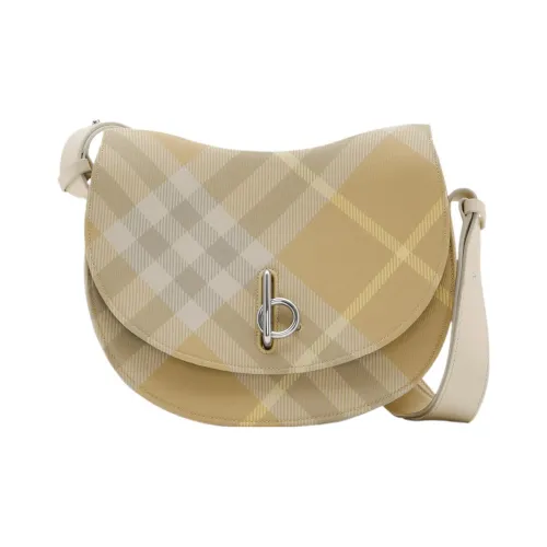 Burberry Полиэстер Седло Сумка Портативная Сумка через плечо Женская Сумка через плечо из льна