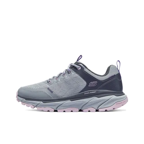 Skechers Износостойкий и Легкий Низкий Топ Casual Женский Серый Фиолетовый