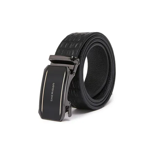SHERIDAN Бизнес Европейский Автоматический Застежка Ремешок из Коровьей Кожи Мужской Черный
