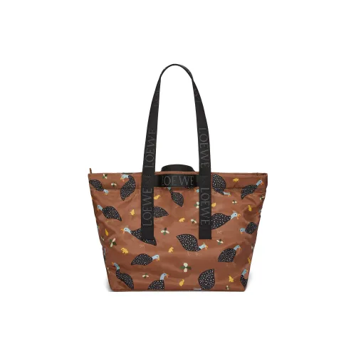 LOEWE Suna Fujita Коллаборация Нейлон Жаккардовая Ткань Тоут Сумка Сумка для покупок Сумка Мужская Цвет Орех