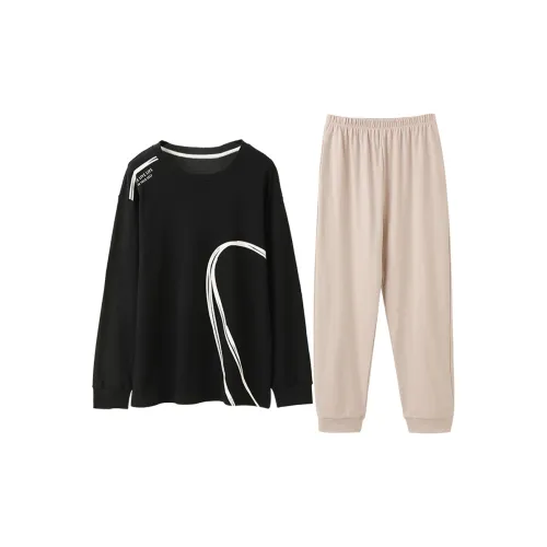 Huggy Kissy Черный мужской комплект пижам