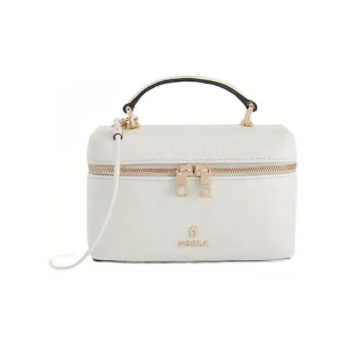 Furla GRAIN LEATHER Портативный Одно плечо Через плечо Косметичка Мини Женская Хлопковая конфета