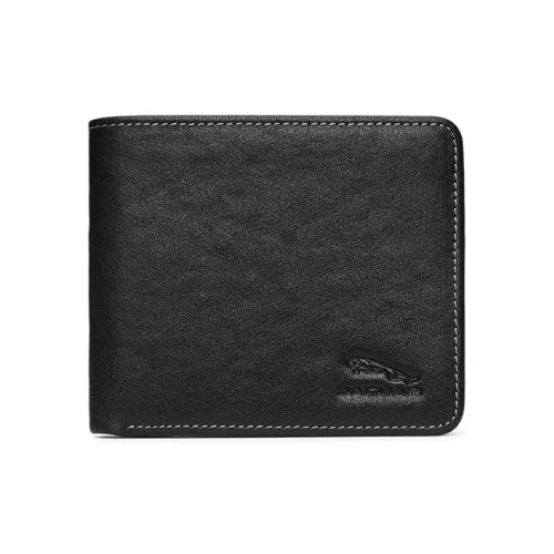 JAGUAR Коровья кожа Кошелек Стандартный Мужской Черный