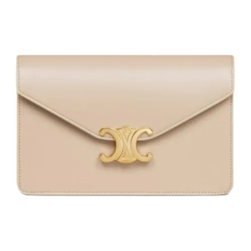 CELINE Margo Кошелек из коровьей кожи Мини Женский Нюдовый