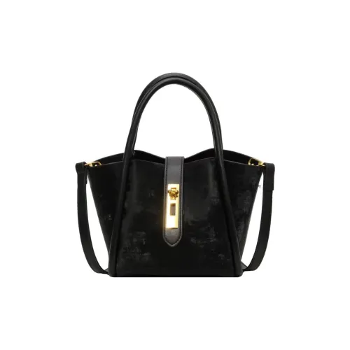 NOMK ПУ (полиуретан) MOTHER Daughter Ведрообразная сумка Сумка через плечо Сумка Обычная Женская Черная Коричневая Кофейная