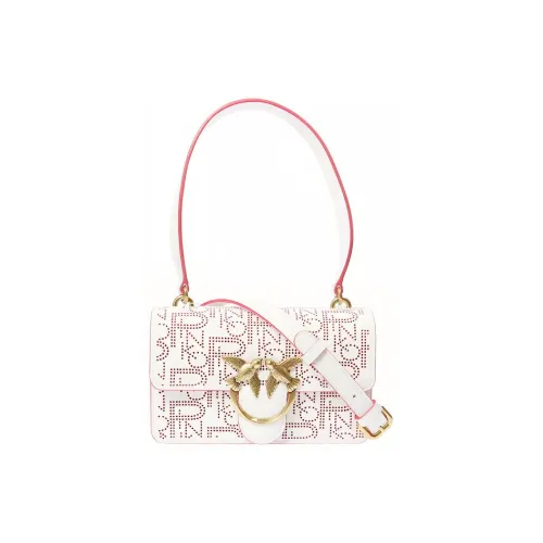 PINKO Love Icon Коровья кожа Swallow Сумка Сумка через плечо Сумка через плечо Маленькая Женская Экрю