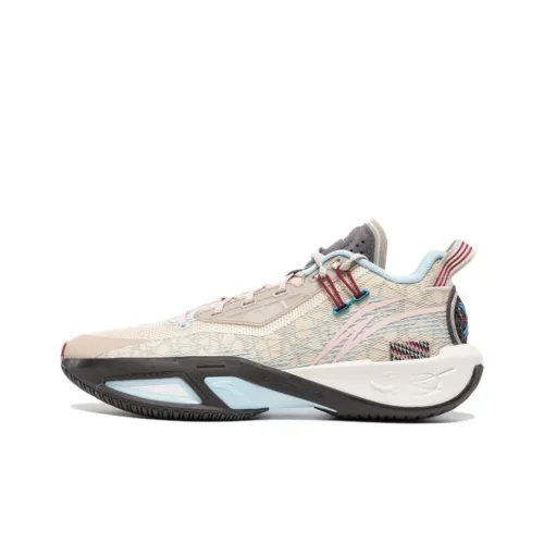 Подкладка Crack Variation 9 амортизация износостойкий низкий топ баскетбольные кроссовки мужской бежевый