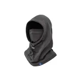 Серая маска для лица, шарф с встроенным капюшоном