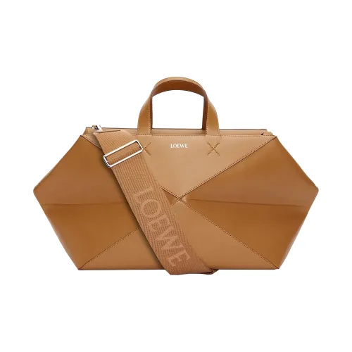 LOEWE Совместное издание Блестящая сумка через плечо из коровьей кожи мужская сумка цвет дубовый коричневый