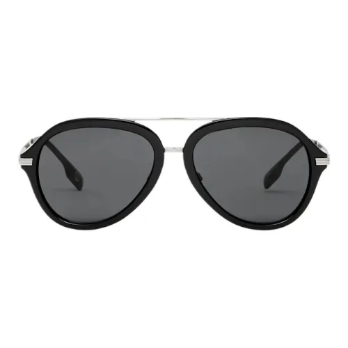 Burberry Металл Ацетат Aviator Солнцезащитные очки Мужские Черные