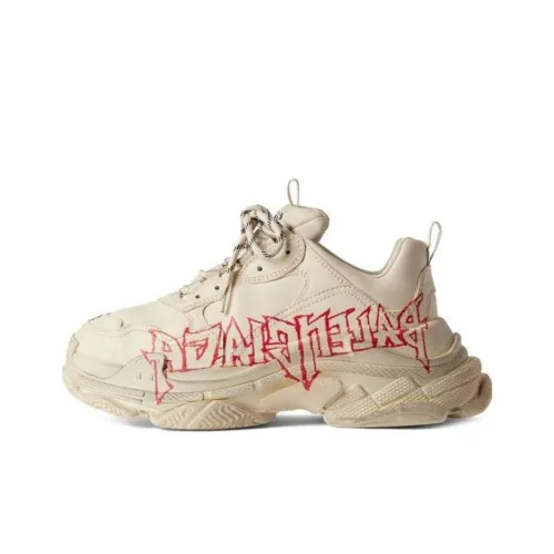 Balenciaga Triple S массивные кроссовки Low Top Бежевые Женские