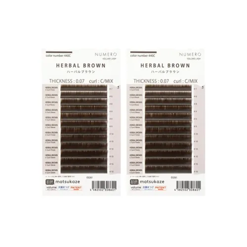 Matsukaze Травяной Коричневый Накладные ресницы Thickening Стиль Завивка
