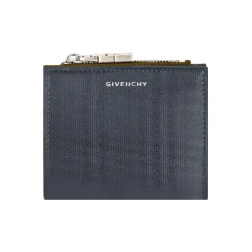 GIVENCHY 4G Телячья кожа Кошелек Мужской Серый Зеленый