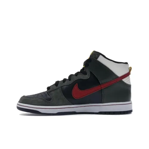 Nike Dunk Амортизация Высокие Кроссовки для Скейтбординга Мужские Черные Зеленые