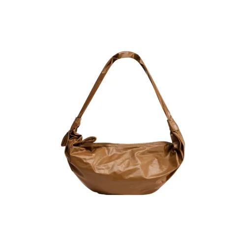 Lemaire Croissant Series Коровья кожа Круассан Сумка через плечо Большая Женская Deep Охра