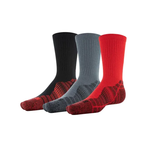 Under Armour 3 шт Черный + Серый + Красный Унисекс Колено высокие носки