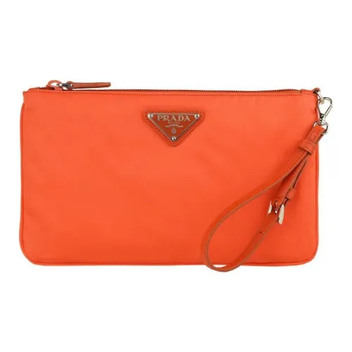 PRADA Nylon Clutch Женские Orange