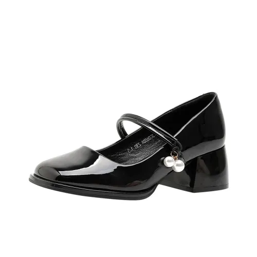 DUSTO Грубый каблук Мэри Джейн туфли 5 см женские