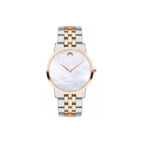 MOVADO Museum Series Кварцевый механизм Женские часы 33 мм Белый циферблат Корпус из нержавеющей стали Ремешок из нержавеющей стали