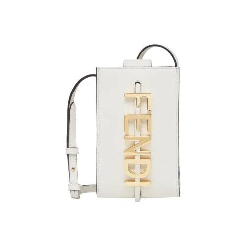 FENDI fendigraphy Чехол для телефона из телячьей кожи Мужской Белый