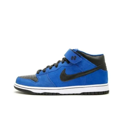 Nike Dunk SB Амортизация Износостойкий MID Топ Скейтборд Кроссовки Мужские Синий Черный