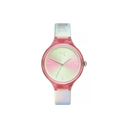 PUMA Наручные часы Кварцевый механизм Кожаный ремешок 36 мм Мать жемчуга Циферблат Женские часы