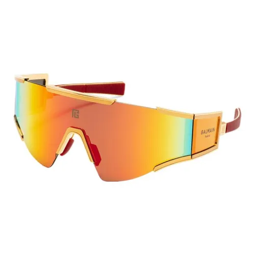 BALMAIN Нейлон Титан Нерегулярная форма Солнцезащитные очки Мужской Желтый