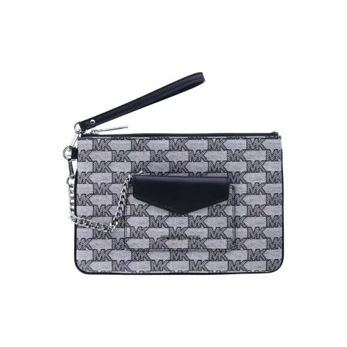 MICHAEL KORS Jet Set Item Покрытый холст Кошелек для монет клатч большой женский черный