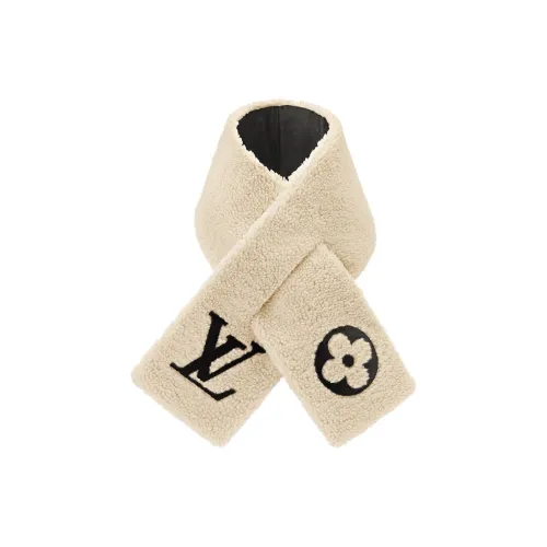 LOUIS VUITTON Вязаные шарфы Женские Бежевый