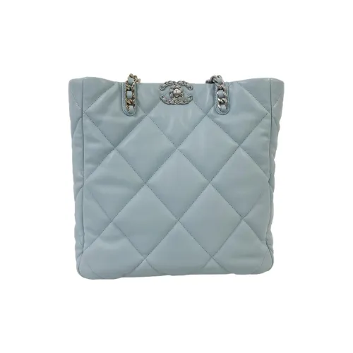 CHANEL Lambskin Tote Bag Shopping Bag Shoulder Bag Women's Blue CHANEL Сумка из овечьей кожи Сумка для покупок Сумка через плечо Женская Синяя