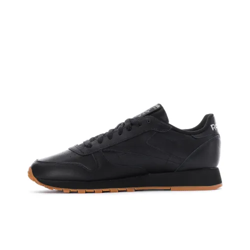 Reebok Classic Leather Беговые кроссовки Низкие Черные Унисекс