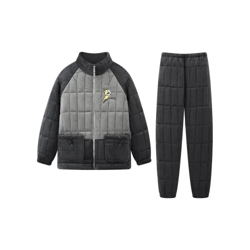 Gongdie Черный Серый Мужской Пижамные комплекты