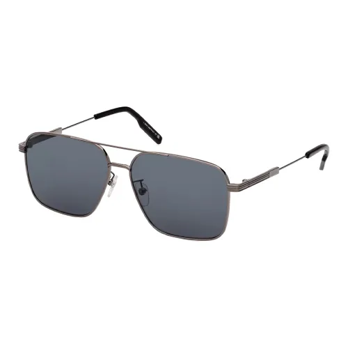 Zegna Металлический Сплав Aviators Солнцезащитные Очки Унисекс Серый