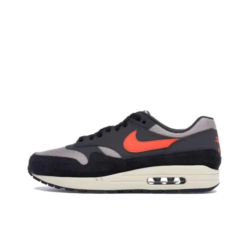 Nike Air Max 1 Устойчивый к истиранию Низкий Топ Повседневная обувь Мужская Серый Оранжевый