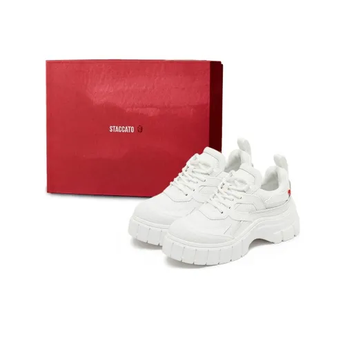 CHOUQINGNIAN x Staccato Весна Рисование Удачи Дракон Год Коробка Низкий Топ Кроссовки с Толстой Подошвой Женские