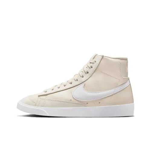 Nike Blazer '77 Next Nature Амортизация Износостойкий MID Топ Скейтборд Кроссовки Женские Бежевые