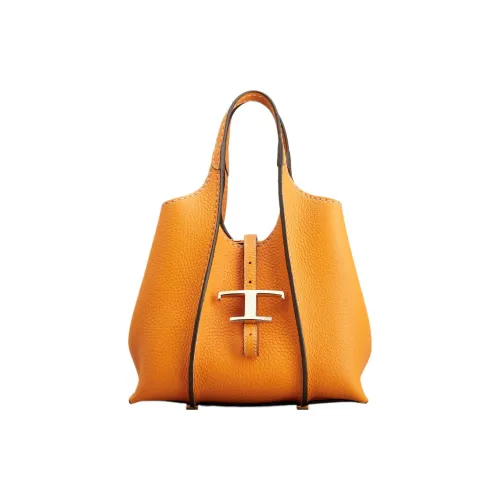 TOD'S Timeless Телячья кожа Тоут Сумка Сумка для покупок Сумка Mini Женская Оранжевая