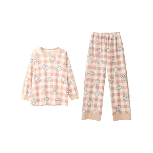 Huggy Kissy Розовая клетка Женские пижамные комплекты