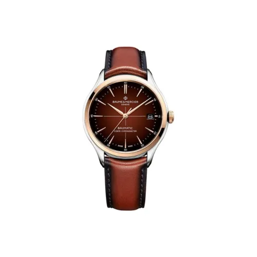 Baume & Mercier Автоматический Механический Механизм Мужские Часы 40мм*11,3мм Кофейный