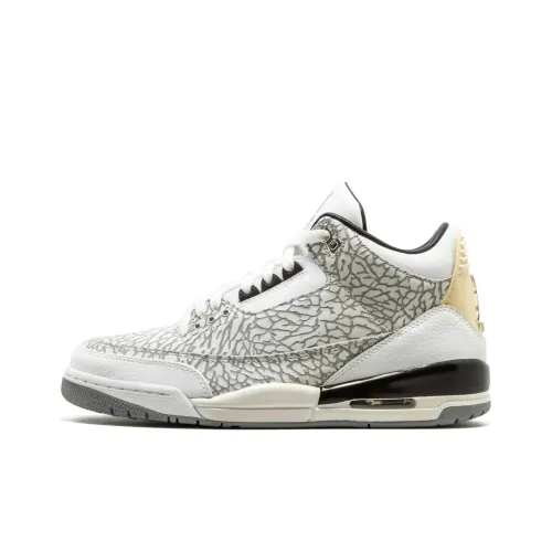 Jordan Air Jordan 3 Retro White FLIP MID Топ Винтажные баскетбольные кроссовки Мужской Белый Черный