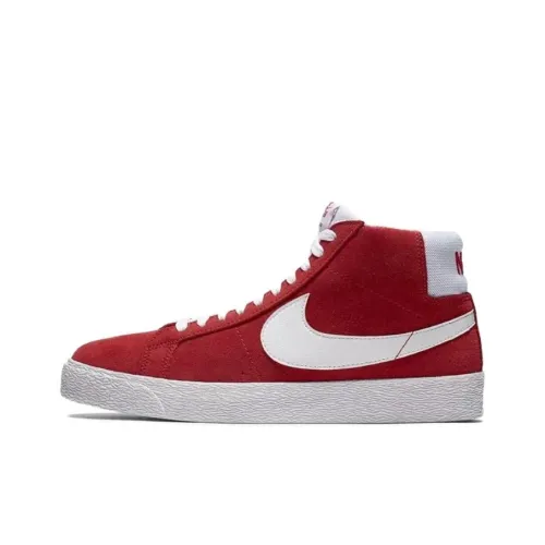 Nike Blazer Mid Топ Скейтборд Кроссовки Унисекс Белый Красный
