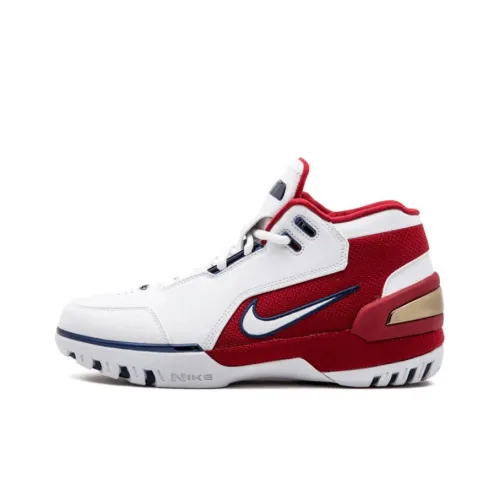 Nike Air Zoom Generation First Game MID Топ Винтажные баскетбольные кроссовки Мужской Белый Красный 2017